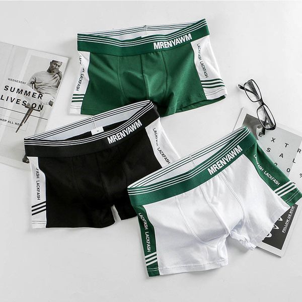 

underpants 4pcs boxer mens underwear men cotton underpants male pure panties shorts u shaped 230823, Black;white