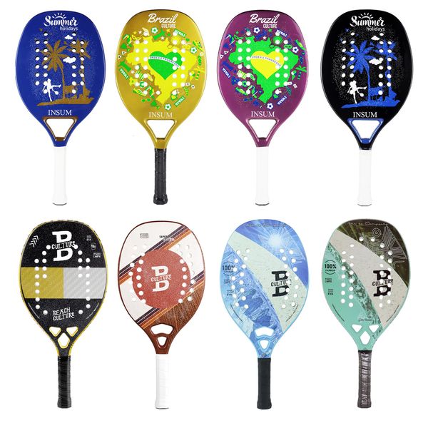 

squash racquets insum beach tennis racket 100% carbon fiber eva soft raquete beach tennis round surface for men's and women's with