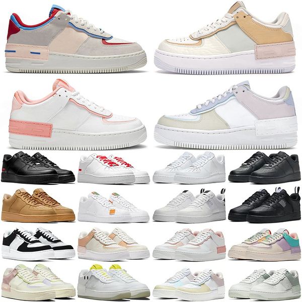 

designer runing shoes casual af one sneakers 1 low 07 shadow white black flax just orange red wheat outdoor mens trainers comfort sports out