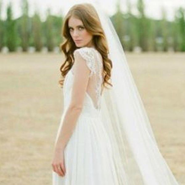 

long tulle wedding veils one layer with comb bridal veil for bride wedding accessories, Black
