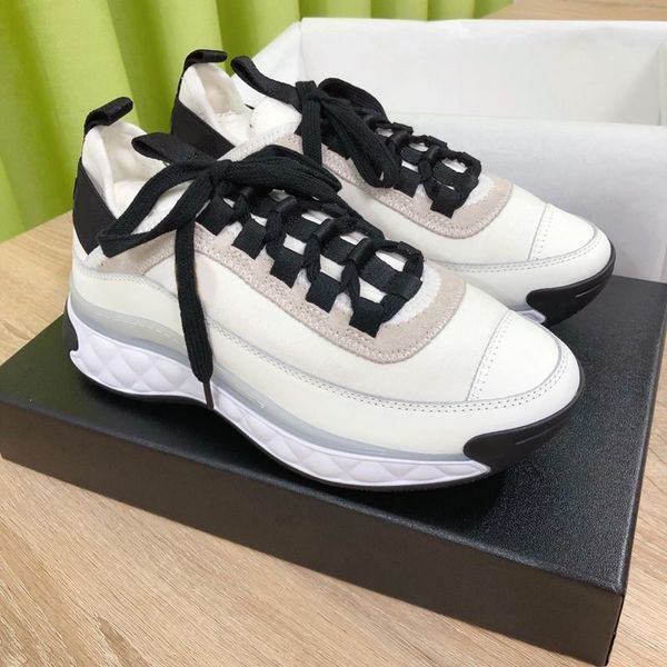 

designer sneakers calfskin casual shoes women luxury suede trainers reflective sneaker fabric runner winter mesh low men trainer size 35-42, Black