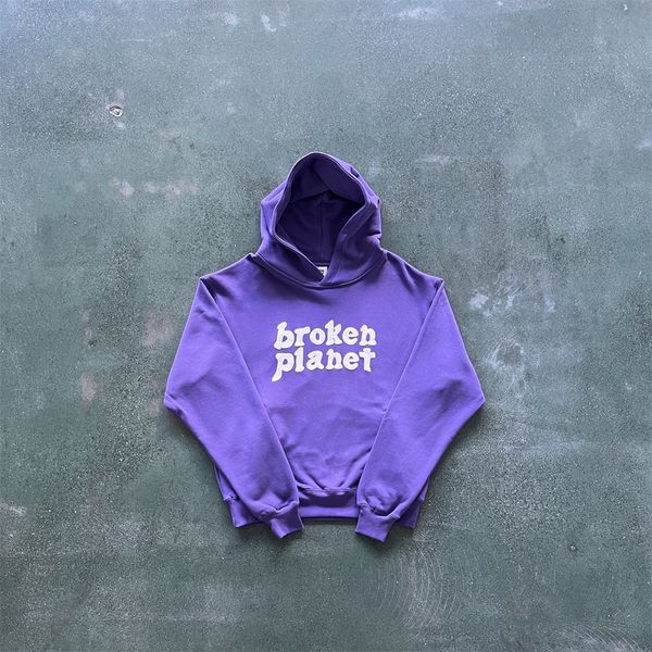 

men's tracksuits broken planet hoodie alphabet sweatshirt purple 1 foam print sportswear set eu size xs xl 230824, Gray