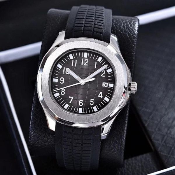 

4 colors watches 5167 mechanical automatic black dial men watch silicone straps 40mm gifts2429, Slivery;brown