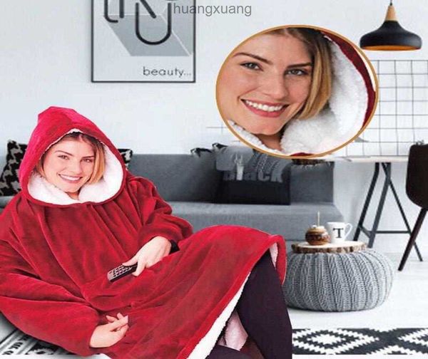 

others apparel lazy pullover microfiber blanket with sleeves super soft warm pockets outdoor cold and warm pajamas winter tv blank6661187, Black;white