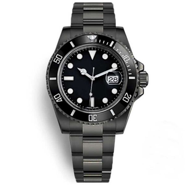 

watch roles submariner automatic mechanical sapphire glass ceramic bezel date stainless steel full black 40mm 116610ln 116610 mens watches, Silver