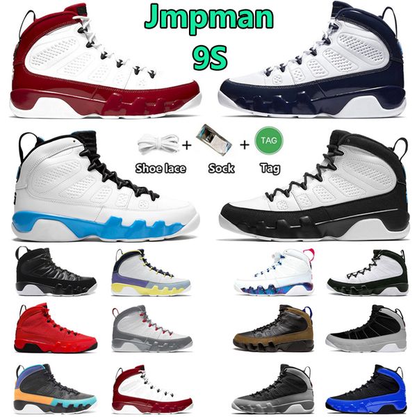 

jumpman 9 9s mens basketball shoes gym red powder blue unc university gold particle grey black white fire red dream it men trainers sports s