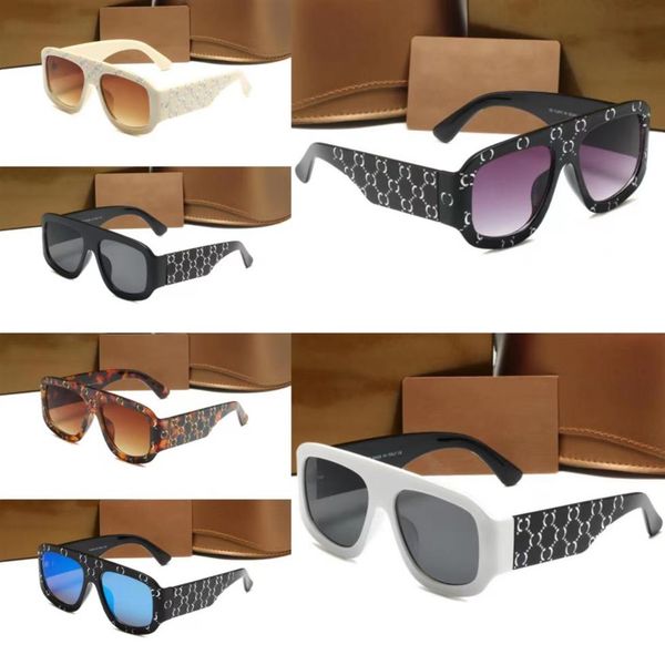 

2022 new designer sunglasses fashion explosion style letter square sunglasses outdoor beach glasses uv protection high qual249o, White;black