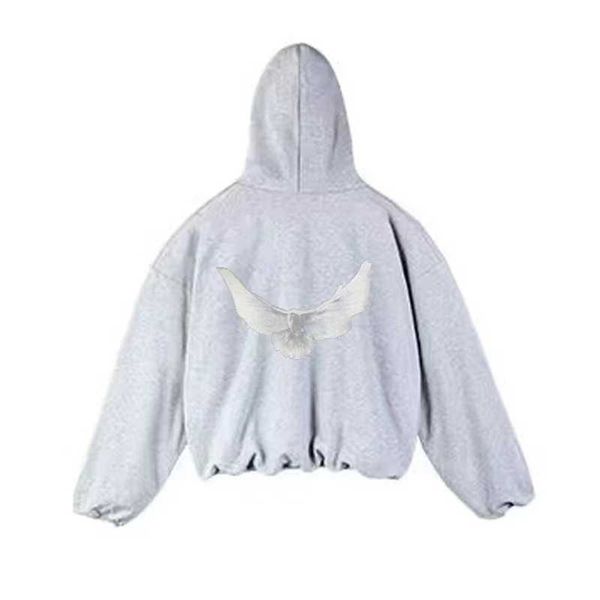 

designer kanyes classic wests luxury hoodie three party joint name peace dove printed mens and womens yzys vintage pullover sweater hooded n, Black