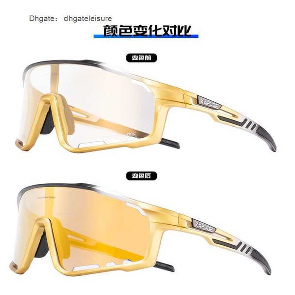 

kapvoe new colorful cycling glasses professional men's and women's outdoor sports day and night windproof goggles, White;black