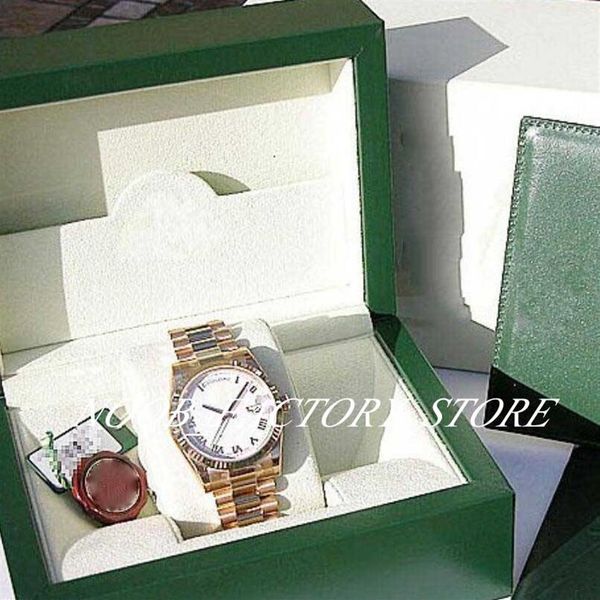 

men watches new factory christmas gift mens 2813 automatic movement 36mm yellow gold white roman dial luminous 118238 with origina235n, Slivery;brown