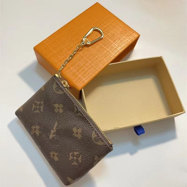 

designer keychains small wallet zippy wallets m62650 womens key coin purse mens wallet holder coin purse luxury womens keychain bag, Silver