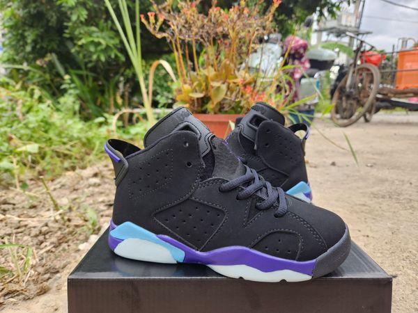

buy toddlers jumpman 6s aqua boys kids basketball shoes for sale red oreo infrared white university blue baby kid youth toddler infants spor, Black