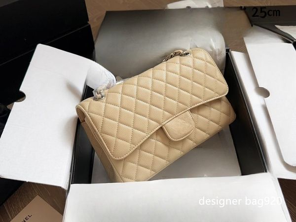 

designer bags luxury bag classics bags leather caviar sheepskin cc bag shoulder bag pink white black crossbody bag gold or silver chain trav