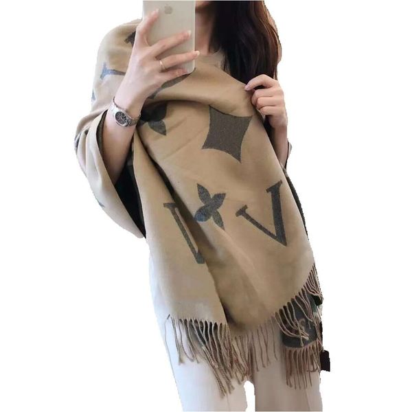

2022 designer cashmere scarf women new fashion autumn/winter warm shawl scarf clothing collocation, Blue;gray