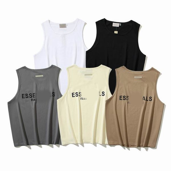 

designer men women sleeveless vest summer ess tshirt vest white black letter printing vest t-shirt clothing spray letter short sleeve f0g me