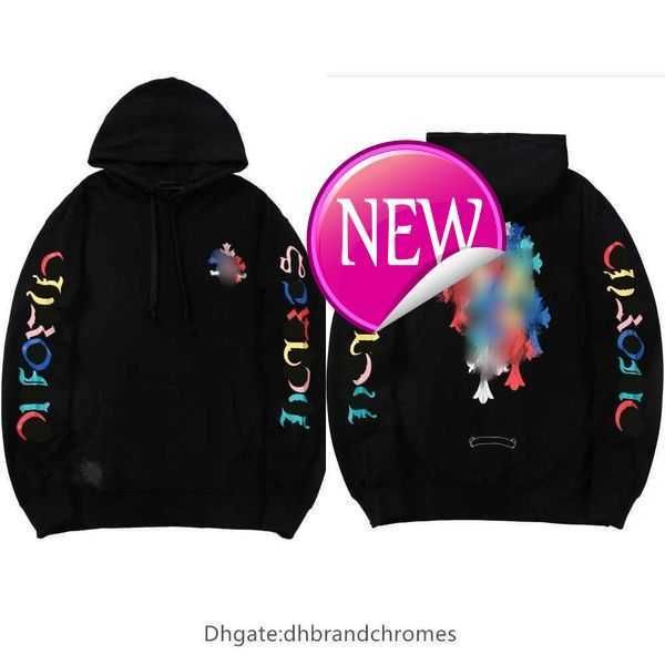 

fashion luxury men's jackets designer zipper sweatshirts heart horseshoe cross print brand ch hoodies women chromes coat pullover 8pj5u, Black