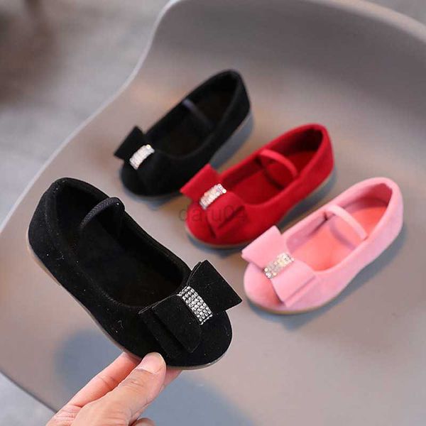 

flat shoes girls shoes vevelt boat shoes bling bow ballet flats kids slip on crystal princess shoes elastic band mary janes shoes children l, Black;grey