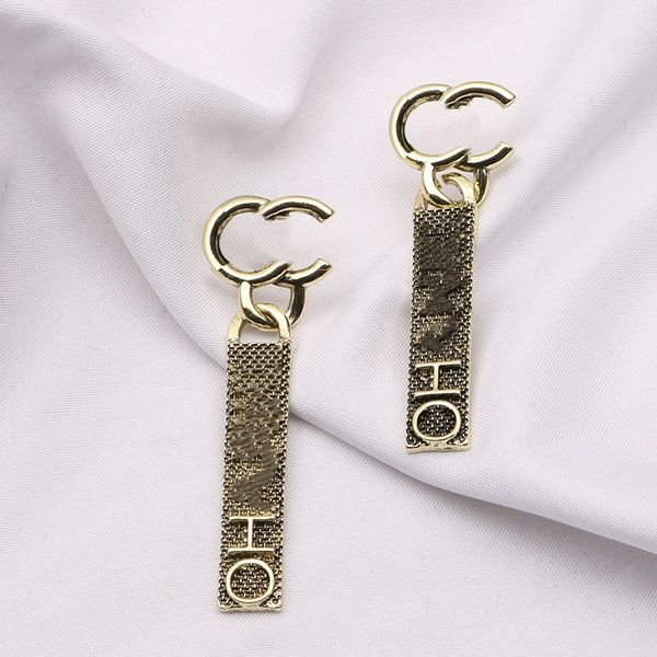 

plated 925 silver luxury brand designers letters stud geometric famous women round crystal rhinestone earring wedding perty jewerlry circula, Golden;silver