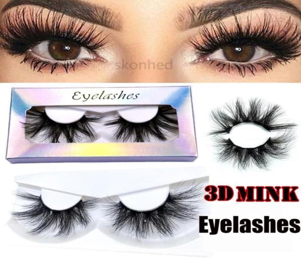

1 pair 3d mink eyelashes 25mm handmade thick long mink lashes cruelty lightweight false eyelashes eye makeup tools5240993