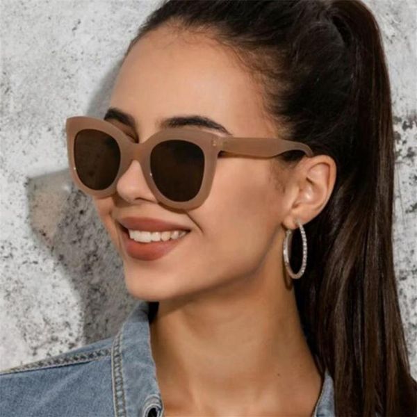 

sunglasses vintage round women's fashion designer eyewear sun glasses for men oval jelly gafas de sol mujer299l, White;black