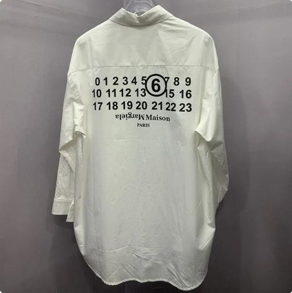 

oversize long sleeve shirt pocket men women 1 quality printed shirts, White;black