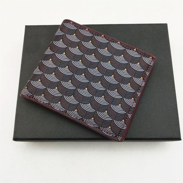 

fashion mens short wallets classic genuine leather men fish scale pattern wallet with card slot bifold wallet small wallets with b264n, Red;black