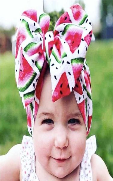

baby big bow nylon headband for girls spring kids soft elastic round head wrap newborn bow hairband hair accessories26799116860, Slivery;white