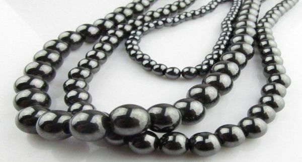 

diy bracelet necklace ring 200pcs hematite tungsten steel stone tiedan stone beads 6mm 8mm 10mm 12m5824681, Black
