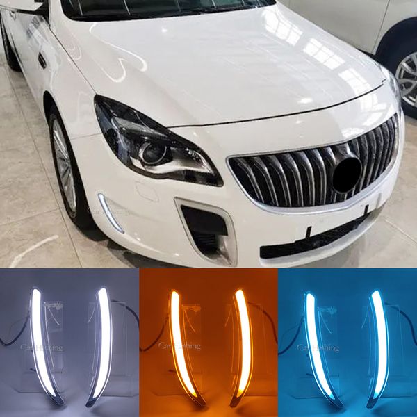 

1pair car led drl for buick regal gs opel insignia 2010 2011 2012 2013 2014 2015 2016 daytime running light with turn signal