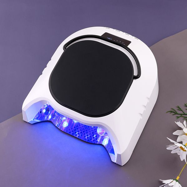 

nail dryers 82w high power cordless uv led nail lamp 356nm 405nm manicure rechargeable battery nail dryer for curing gel polish lamp 86w 230