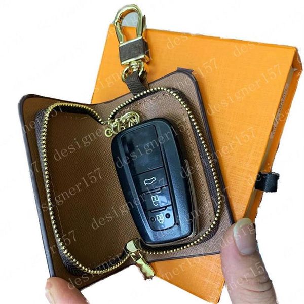 

2022 fashion key buckle bag lovers car keychain handmade leather keychains man woman purse bags pendant accessories##lqb03183n256f, Black