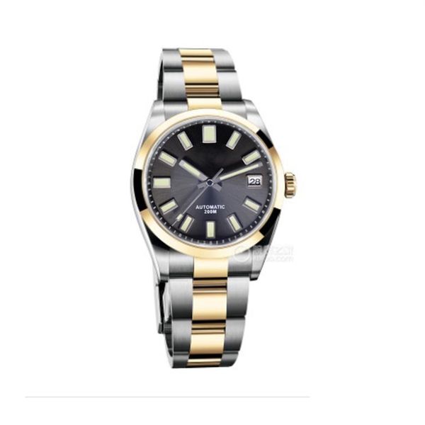 

a watch 40mm for man and woman automatic mechanical movement stainless steel strap military explorer watches189u, Slivery;brown