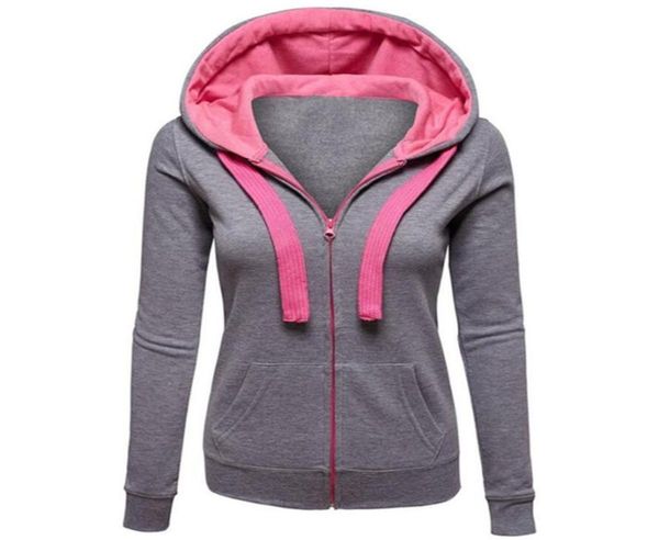 

2019 female autumn winter zppers long sleeves cord hooded pockets women hoodies floral casual pullovers sweatshirts9222298, Black