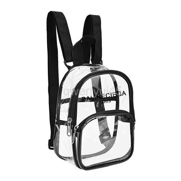 

2023 designer bag backpack pvc transparent bags outdoor sports sell waterproof mini travel backpack storageqwertyui458