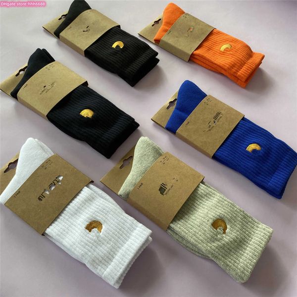 

men's towel socks autumn and winter new fashion north american brand carhat thickened bottom solid embroidery tall sportswear male, Black