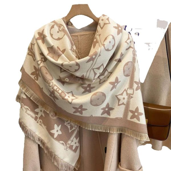 

2022 new women man designer scarf fashion brand 100% cashmere scarves for winter womens and mens long wraps size 128x122cm gift, Blue;gray