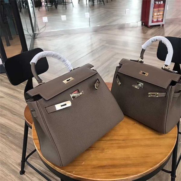 

outdoor bags totes designer kellies h ermess bags genuine leather wine red genuine women's with soft cowhide pattern layer is a portabl