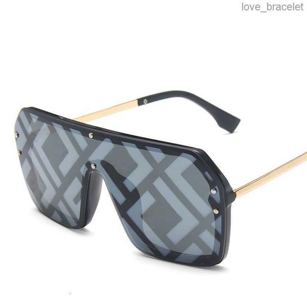 

designer sunglasses mens eyeglasses pc lens full frame uv400 sun proof womens fashion glasses luxury printing f oversize adumbral 250c, White;black
