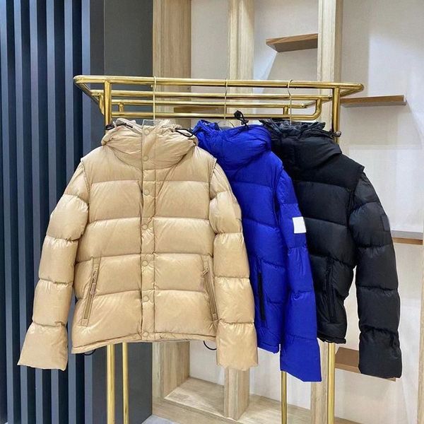 

mens puffer down parkas warm hoodee outwear coats long sleeve casual fashion chest pocket winbreaker clothing s-2xl z62o#, Black