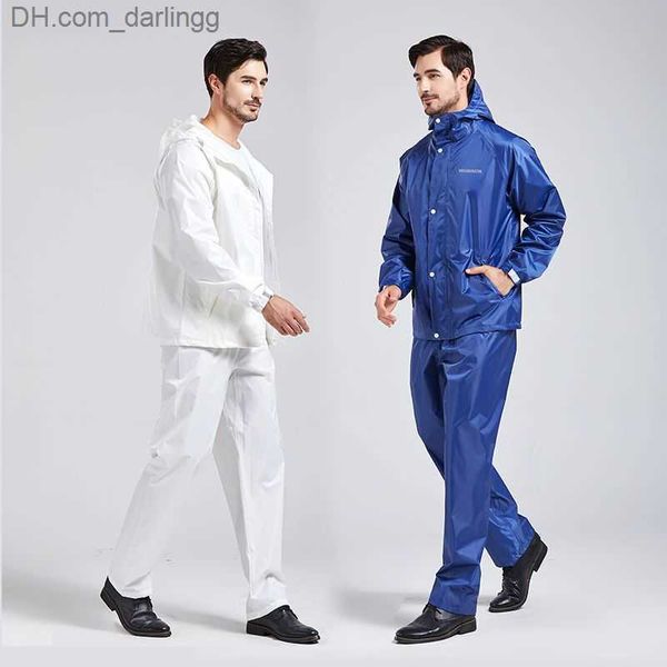 

walking fishing raincoat style traveling men women's same elastic riding raincoat full body suit split neutral suit q230824