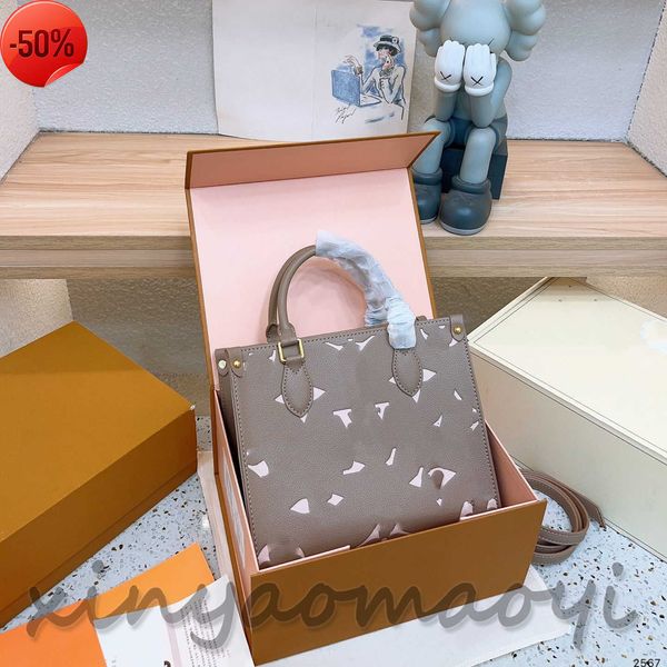 

evening bags women designer shoulder bags totes handbags embossed flower onthego gm mm leather shopping handbag purse female backpack size 2
