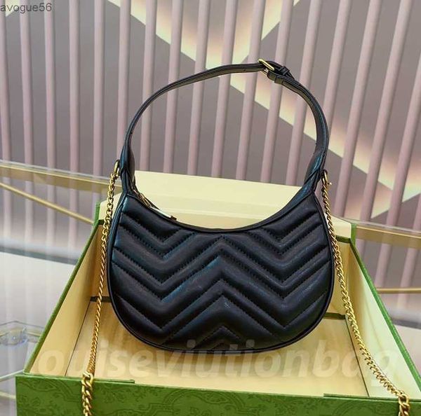 

evening bags marmont underarm shoulder bag chain crossbody bags luxury designer mini half moon shaped hobo bag 104466