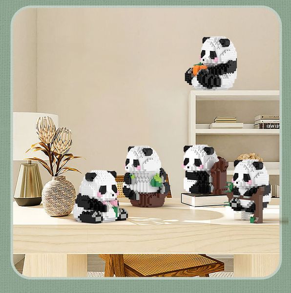 

bricks panda model build national treasure model kit duncks building blocks toys for children swing assembled building bricks toy lepin chri