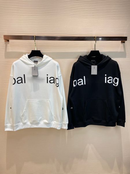 

2023 mens womens desginer hoodie bal early autumn new loose fit hoodie cotton sweatshirt size xs, Black