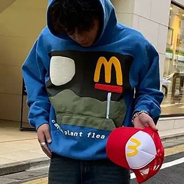 

brand collab. mens oversized hoodie blue casual oversize hoodies pullovers jumpers men women hip hop streetwear mg230264, Black