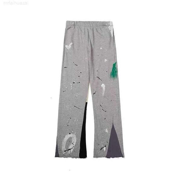 

mens pants designer gllery sportwear printing men jogger trouser casual hop cotton bottom, Black
