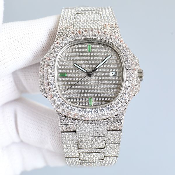 

high-end watches, zircon, moissanite watches, swiss movement, waterproof 50m, handmade and customizable styles.a36, Slivery;black