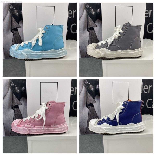 

mmy shoes maison mihara yasuhiro smiling dissolved shoes shawn yue's same canvas small platform couple shoes, Black