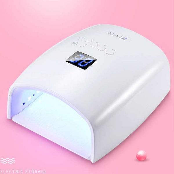 

nail dryers built-in battery rechargeable nail uv lamp 48w wireless gel polish dryer s10 pedicure manicure light professional led nail lamp
