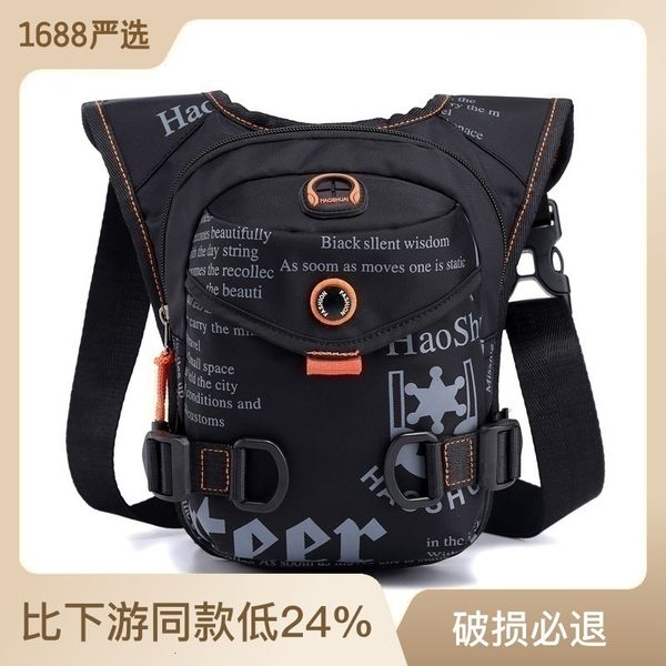 

men motorcycle rider belt bum fanny waist pack assault thigh bags messenger shoulder bags male nylon leg hip drop bag 220112